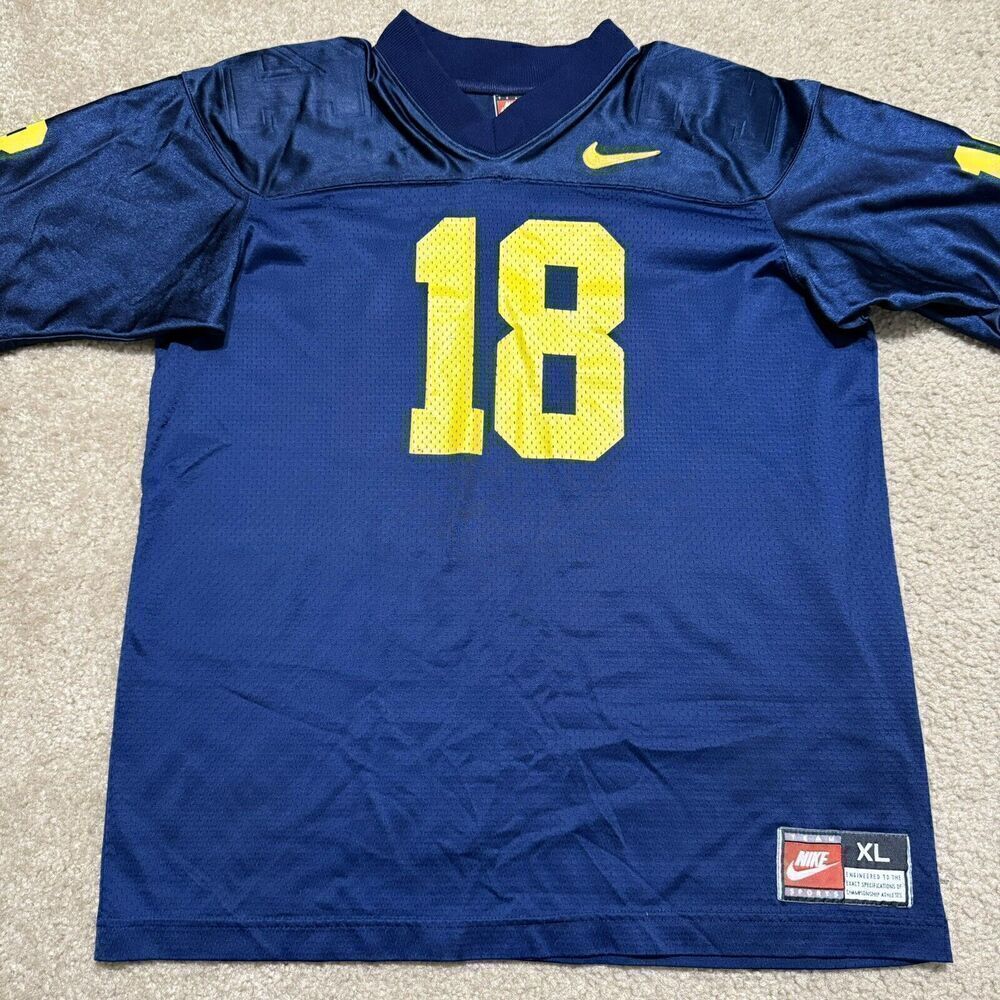 Vintage Nike Michigan Wolverines Football Jersey Amani Toomer Size Youth XL